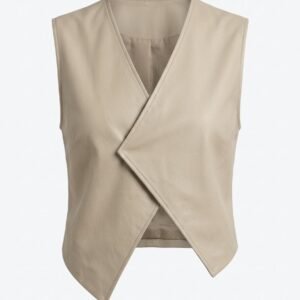 asymmetric origami wrap vest